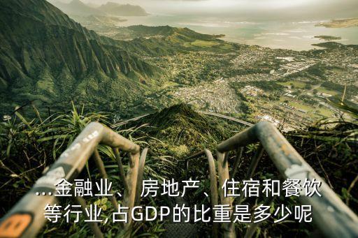 ...金融業(yè)、 房地產(chǎn)、住宿和餐飲等行業(yè),占GDP的比重是多少呢