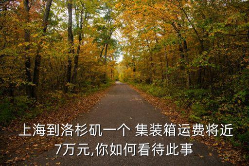  上海到洛杉磯一個(gè) 集裝箱運(yùn)費(fèi)將近7萬(wàn)元,你如何看待此事