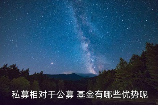  私募相對(duì)于公募 基金有哪些優(yōu)勢呢