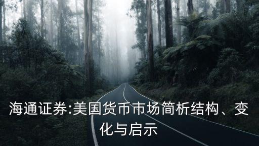 海通證券:美國貨幣市場簡析結(jié)構(gòu)、變化與啟示
