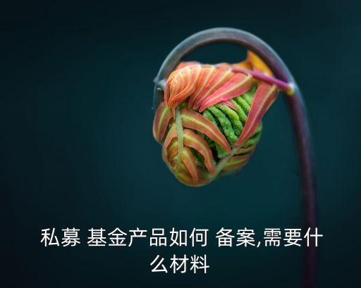  私募 基金產品如何 備案,需要什么材料