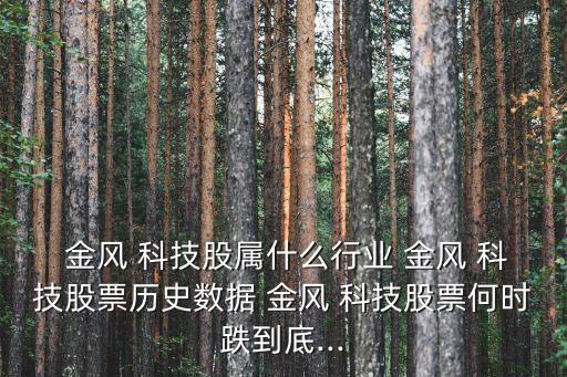  金風 科技股屬什么行業(yè) 金風 科技股票歷史數(shù)據(jù) 金風 科技股票何時跌到底...