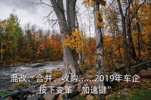 混改、合并、收購……2019年車企按下變革“加速鍵”