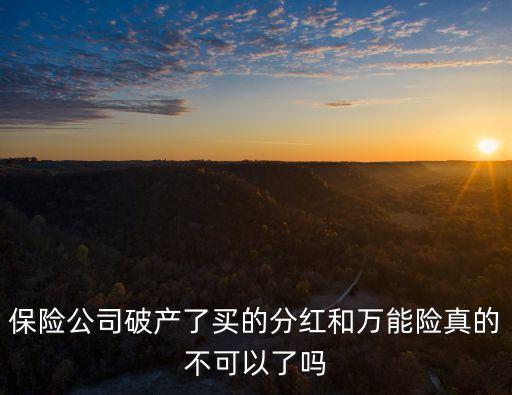 保險(xiǎn)公司破產(chǎn)了買(mǎi)的分紅和萬(wàn)能險(xiǎn)真的不可以了嗎