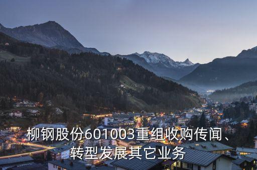 柳鋼股份601003重組收購傳聞、轉(zhuǎn)型發(fā)展其它業(yè)務(wù)