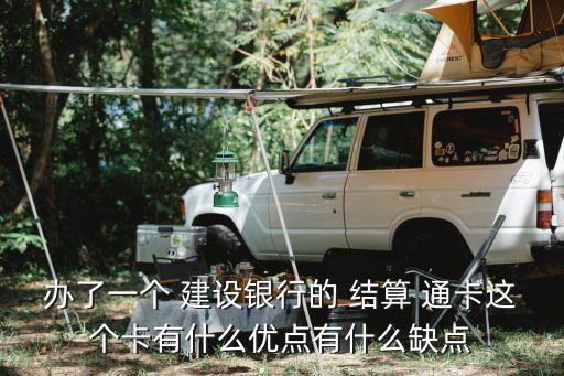 辦了一個 建設銀行的 結(jié)算 通卡這個卡有什么優(yōu)點有什么缺點