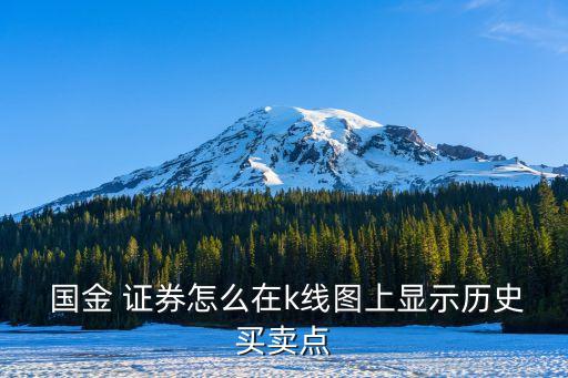  國金 證券怎么在k線圖上顯示歷史買賣點