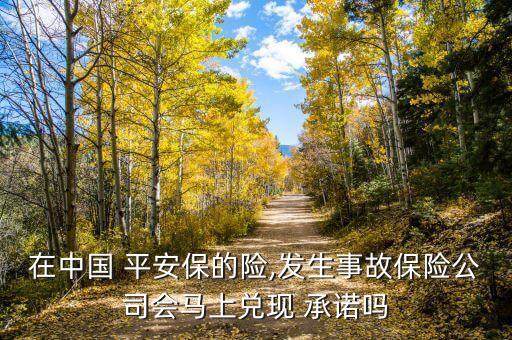 在中國 平安保的險(xiǎn),發(fā)生事故保險(xiǎn)公司會馬上兌現(xiàn) 承諾嗎