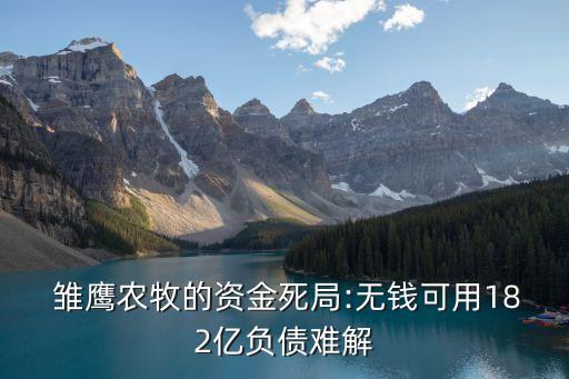  雛鷹農牧的資金死局:無錢可用182億負債難解