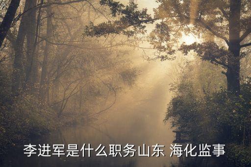 李進(jìn)軍是什么職務(wù)山東 ?；O(jiān)事