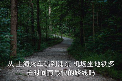 從 上?；疖囌镜狡謻| 機(jī)場坐地鐵多長時間有最快的路線嗎