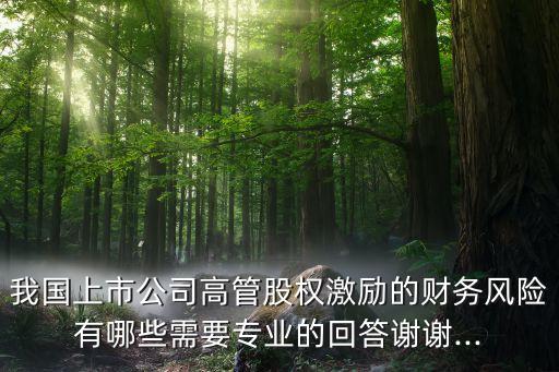我國上市公司高管股權(quán)激勵的財務風險有哪些需要專業(yè)的回答謝謝...
