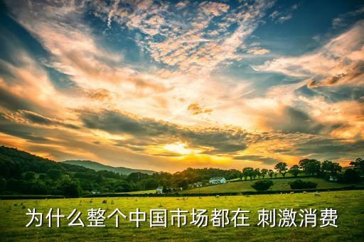 為什么整個中國市場都在 刺激消費(fèi)
