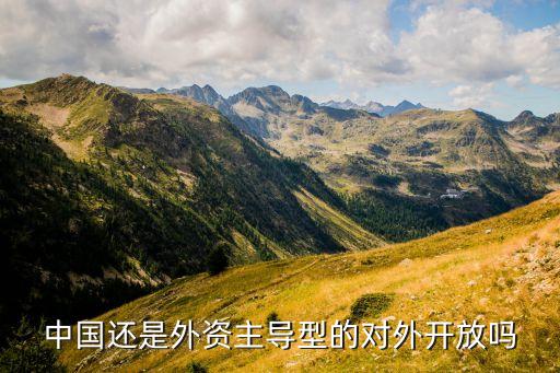 中國還是外資主導(dǎo)型的對(duì)外開放嗎