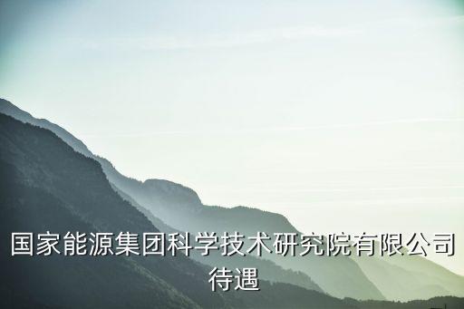 國(guó)家能源集團(tuán)科學(xué)技術(shù)研究院有限公司 待遇