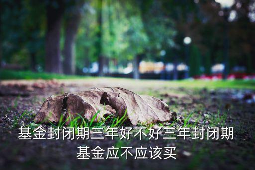  基金封閉期三年好不好三年封閉期 基金應(yīng)不應(yīng)該買(mǎi)