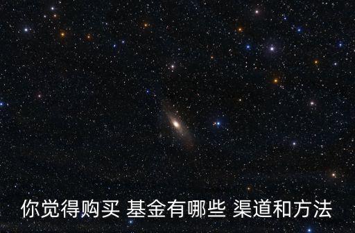 你覺(jué)得購(gòu)買(mǎi) 基金有哪些 渠道和方法