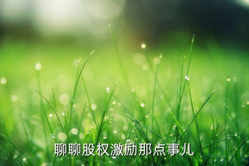 聊聊股權(quán)激勵那點(diǎn)事兒
