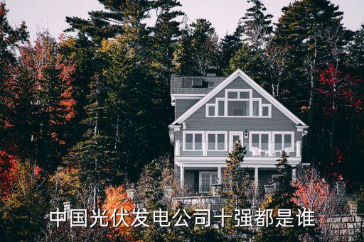 中國(guó)光伏發(fā)電公司十強(qiáng)都是誰