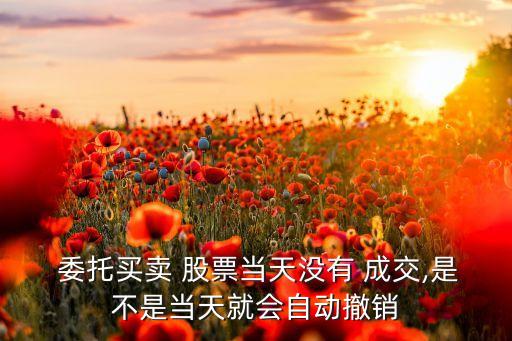 股票委托賣(mài)出未成交怎么辦