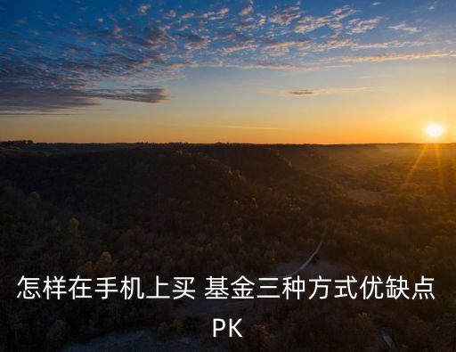 怎樣在手機(jī)上買(mǎi) 基金三種方式優(yōu)缺點(diǎn)PK