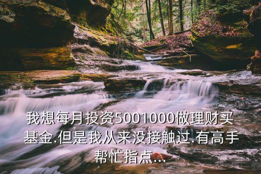 我想每月投資5001000做理財(cái)買 基金.但是我從來(lái)沒接觸過.有高手幫忙指點(diǎn)...