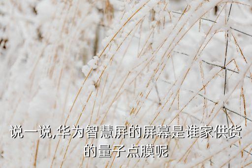 說一說,華為智慧屏的屏幕是誰家供貨的量子點膜呢