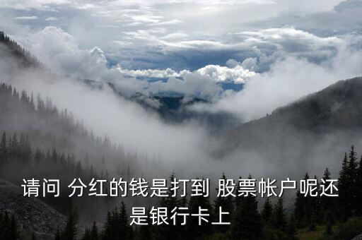 股票分紅的錢(qián)是哪,怎么查看股票分紅的錢(qián)到哪里
