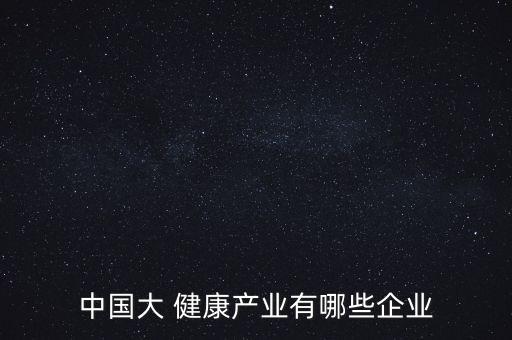 中國(guó)大 健康產(chǎn)業(yè)有哪些企業(yè)