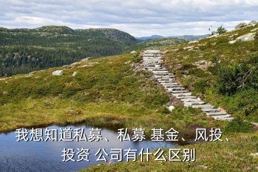 我想知道私募、私募 基金、風投、 投資 公司有什么區(qū)別