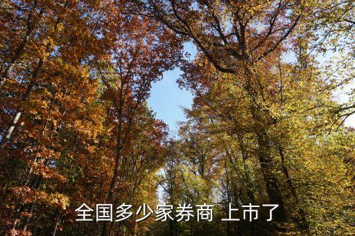 全國多少家券商 上市了