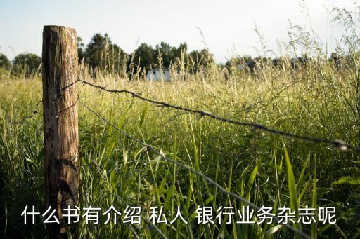 什么書有介紹 私人 銀行業(yè)務雜志呢