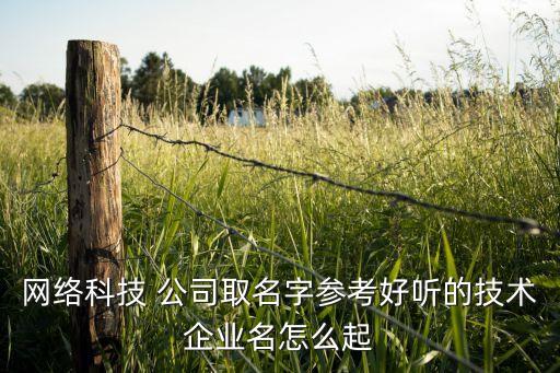 網(wǎng)絡科技 公司取名字參考好聽的技術(shù)企業(yè)名怎么起