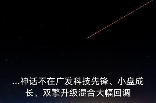 ...神話不在廣發(fā)科技先鋒、小盤成長、雙擎升級(jí)混合大幅回調(diào)