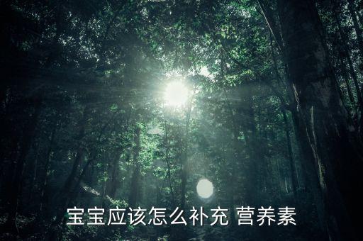 寶寶應該怎么補充 營養(yǎng)素