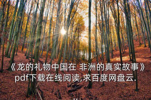 《龍的禮物中國(guó)在 非洲的真實(shí)故事》pdf下載在線閱讀,求百度網(wǎng)盤(pán)云...