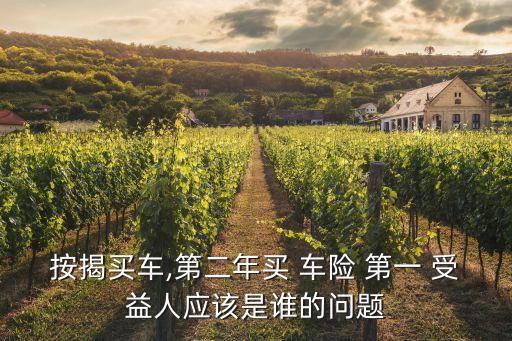 按揭買車,第二年買 車險(xiǎn) 第一 受益人應(yīng)該是誰(shuí)的問題