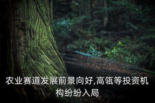 農(nóng)業(yè)賽道發(fā)展前景向好,高瓴等投資機構(gòu)紛紛入局
