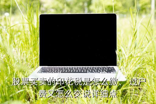  股票買賣的印花稅是怎么繳、 過戶費(fèi)又怎么交說詳細(xì)點(diǎn)