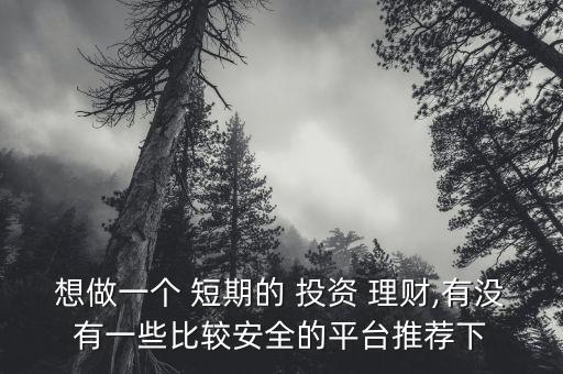 短期投資理財(cái)個人信托,信托投資理財(cái)可靠嗎