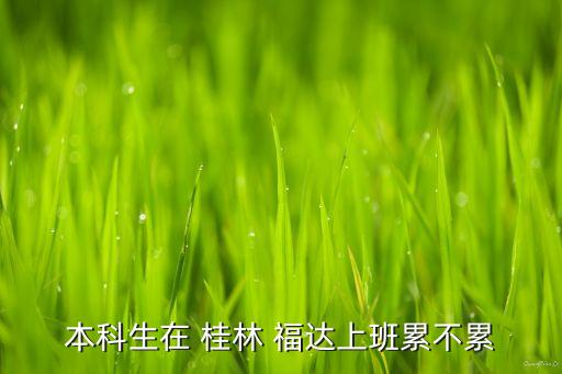 本科生在 桂林 福達上班累不累
