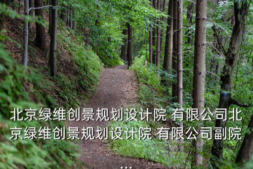 北京綠維創(chuàng)景規(guī)劃設(shè)計院 有限公司北京綠維創(chuàng)景規(guī)劃設(shè)計院 有限公司副院...