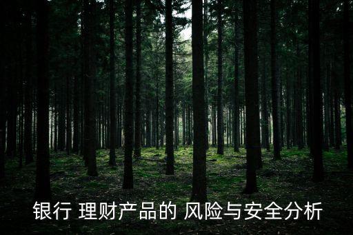  銀行 理財產(chǎn)品的 風(fēng)險與安全分析