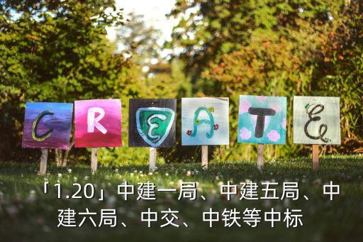 「1.20」中建一局、中建五局、中建六局、中交、中鐵等中標(biāo)