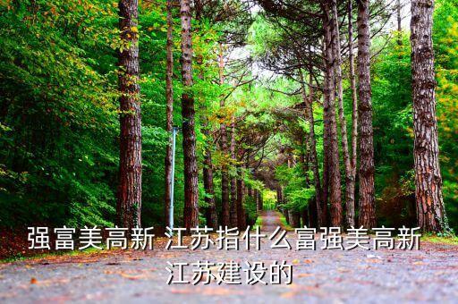 強富美高新 江蘇指什么富強美高新 江蘇建設(shè)的