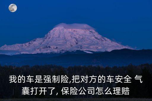我的車是強(qiáng)制險(xiǎn),把對方的車安全 氣囊打開了, 保險(xiǎn)公司怎么理賠