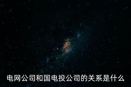 電網公司和國電投公司的關系是什么