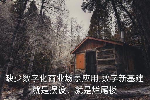 缺少數(shù)字化商業(yè)場(chǎng)景應(yīng)用,數(shù)字新基建就是擺設(shè)、就是爛尾樓