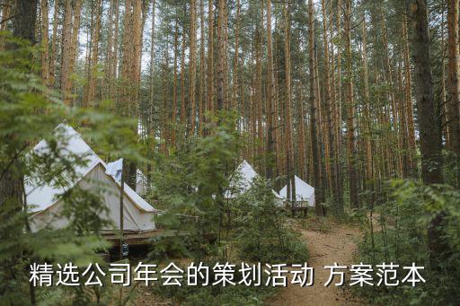 精選公司年會的策劃活動(dòng) 方案范本